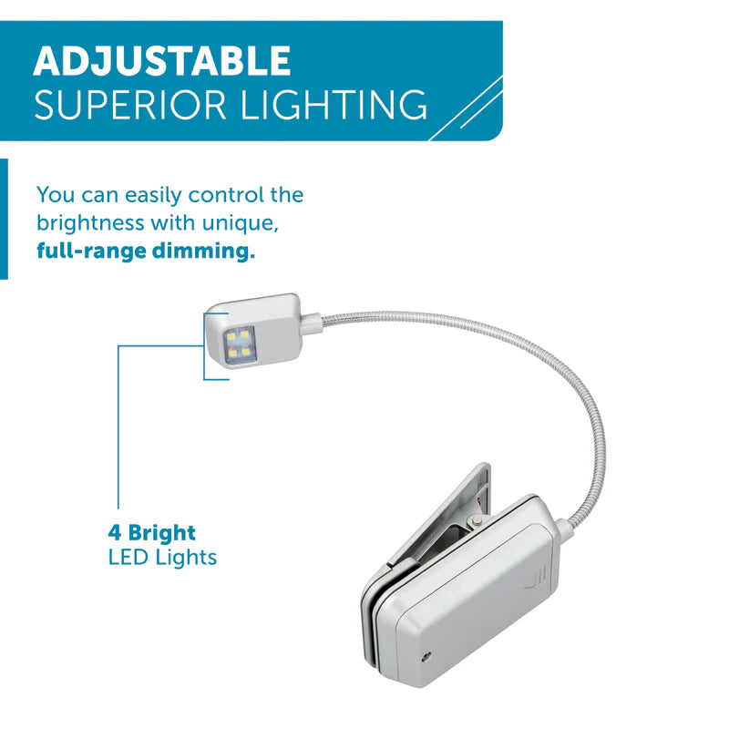 Lámpara de lectura regulable- Dimmable clip on book light